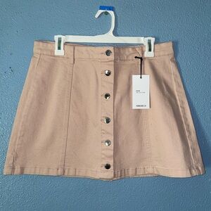 Forever 21 Mini Skirt (Pink, Denim)